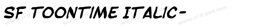 SF Toontime Italic字体转换